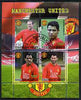 Djibouti 2007 Manchester United perf sheetlet containing 4 values fine cto used
