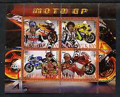 Malawi 2007 Moto GP perf sheetlet containing 4 values fine cto used