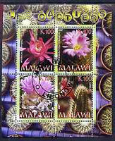 Malawi 2007 Cactii perf sheetlet containing 4 values fine cto used