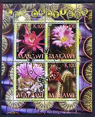 Malawi 2007 Cactii perf sheetlet containing 4 values fine cto used