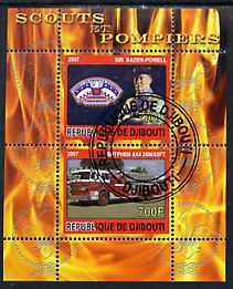 Djibouti 2007 Scouts & Fire Engines #3 perf s/sheet containing 2 values fine cto used