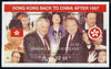 Easdale 1997 Hong Kong back to China perf s/sheet (£1.20 value showing Chris Patten) unmounted mint