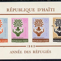 Haiti 1962 Uprooted Tree Refugee Year imperf m/sheet (SG MS 810) unmounted mint