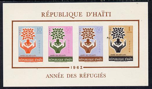 Haiti 1962 Uprooted Tree Refugee Year imperf m/sheet (SG MS 810) unmounted mint