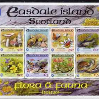 Easdale 1988 Flora & Fauna definitive perf sheetlet containing complete set of 8 values (26p to £5) superb unmounted mint