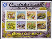 Easdale 1988 Flora & Fauna definitive perf sheetlet containing complete set of 8 values (26p to £5) superb unmounted mint