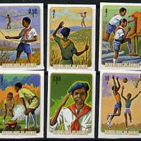 Guinea - Conakry 1974 National Pioneers (Scouting) imperf set of 6 from a limited printing unmounted mint as SG 863-68