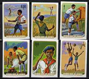 Guinea - Conakry 1974 National Pioneers (Scouting) imperf set of 6 from a limited printing unmounted mint as SG 863-68