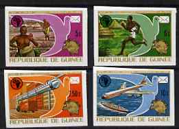 Guinea - Conakry 1974 Centenary of UPU imperf set of 4 from a limited printing unmounted mint as SG 858-61
