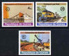 Guinea - Conakry 1974 Bauxite Mining imperf set of 3 from a limited printing unmounted mint as SG 843-45