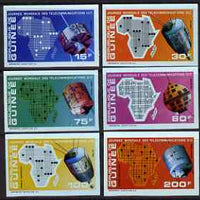 Guinea - Conakry 1972 World Telecommunications Day imperf set of 6 from a limited printing unmounted mint as SG 780-85