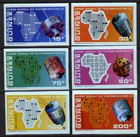 Guinea - Conakry 1972 World Telecommunications Day imperf set of 6 from a limited printing unmounted mint as SG 780-85