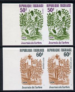 Togo 1979 Tree Day set of 2 in unmounted mint imperf pairs (as SG 1365-6)*