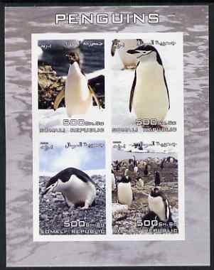 Somalia 2005 Penguins imperf sheetlet containing 4 values unmounted mint
