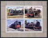 Somalia 2005 Steam Trains perf sheetlet containing 4 values unmounted mint
