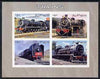 Somalia 2005 Steam Trains imperf sheetlet containing 4 values unmounted mint