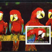 Congo 2002 Parrots #2 imperf m/sheet unmounted mint