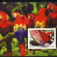Congo 2002 Parrots #3 imperf m/sheet unmounted mint