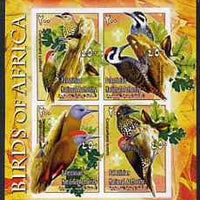 Palestine (PNA) 2005 Birds of Africa - Woodpeckers imperf sheetlet containing 4 values each with Scout Logo unmounted mint . Note this item is privately produced and is offered purely on its thematic appeal
