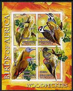 Palestine (PNA) 2005 Birds of Africa - Woodpeckers imperf sheetlet containing 4 values each with Scout Logo unmounted mint . Note this item is privately produced and is offered purely on its thematic appeal