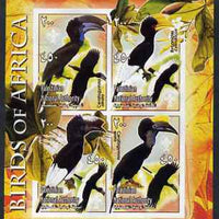 Palestine (PNA) 2005 Birds of Africa - Hornbills imperf sheetlet containing 4 values each with Scout Logo unmounted mint. Note this item is privately produced and is offered purely on its thematic appeal