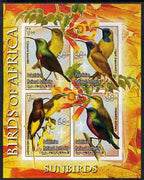 Palestine (PNA) 2005 Birds of Africa - Sunbirds imperf sheetlet containing 4 values each with Scout Logo unmounted mint. Note this item is privately produced and is offered purely on its thematic appeal