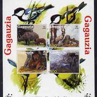 Gagauzia Republic 1998 WWF - Wild Animals imperf sheetlet containing 4 values unmounted mint