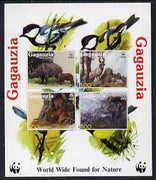 Gagauzia Republic 1998 WWF - Wild Animals imperf sheetlet containing 4 values unmounted mint