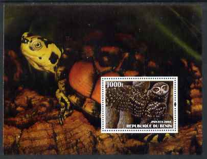 Benin 2004 Owls & Tortoises perf s/sheet #1 unmounted mint
