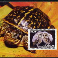 Benin 2004 Owls & Tortoises perf s/sheet #3 unmounted mint