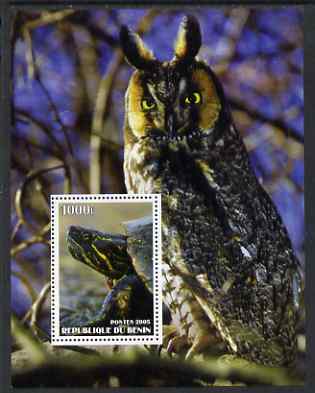 Benin 2005 Tortoises & Owls perf s/sheet #1 unmounted mint