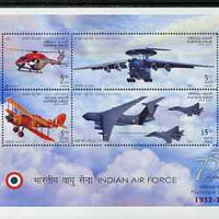 India 2007 Indian Ar Force Platinum Jubilee perf m/sheet unmounted mint