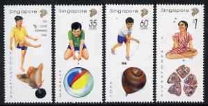 Singapore 1997 Singpex 97 Stamp Exhibition - Traditional Games perf set of 4 unmounted mint, SG 864-7