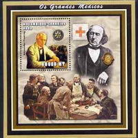 Mozambique 2002 Scientist Doctors perf s/sheet containing 1 value unmounted mint (Alexander Fleming with Red Cross, Rotary & Lions logos)