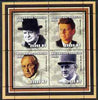 Mozambique 2002 Politicians perf sheetlet containing 4 values unmounted mint (Churchill,John Kennedy, Adenauer & de Gaulle) Yv 2050-53