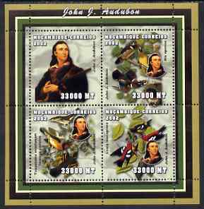Mozambique 2002 John Audubon perf sheetlet containing 4 values unmounted mint Yv 2038-41