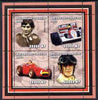 Mozambique 2002 Formula 1 perf sheetlet containing 4 values unmounted mint (Senna & Fangio) Yv 2072-75