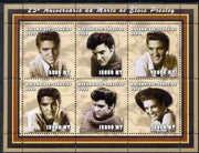 Mozambique 2002 25th Anniversary of Death of Elvis Presley perf sheetlet containing 6 values unmounted mint (6 x 15,000 MT) Yv 2008-13