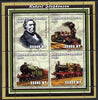 Mozambique 2002 Robert Stephenson perf sheetlet containing 4 values unmounted mint (4 x 25,000 MT) Yv 2076-79