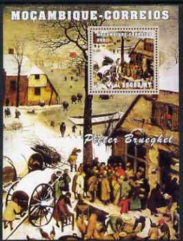 Mozambique 2001 Paintings by Pieter Brueghel perf s/sheet unmounted mint (50,000 MT) Mi 2152, Sc 1489