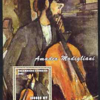 Mozambique 2001 Paintings by Amadeo Modigliani perf s/sheet unmounted mint (100,000 MT) Mi 2173, Sc 1509