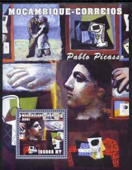 Mozambique 2001 Paintings by Pablo Picasso perf s/sheet #1 unmounted mint (100,000 MT) Mi 2171