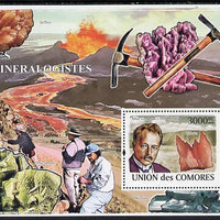 Comoro Islands 2008 Mineralogists & Minerals perf s/sheet unmounted mint