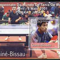 Guinea - Bissau 2001 Table Tennis Championships,perf s/sheet #1 containing 1 value (Kong Linghui) unmounted mint Mi Bl 320