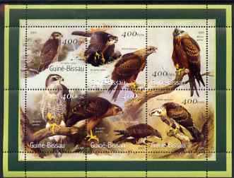 Guinea - Bissau 2001 Eagles perf sheetlet containing 6 values (400 FCFA) unmounted mint Mi 1437-42