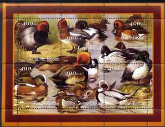 Guinea - Bissau 2001 Ducks perf sheetlet containing 6 values (400 FCFA) unmounted mint Mi 1449-54
