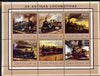 Guinea - Bissau 2001 Locomotives - Steam #2 perf sheetlet containing 6 values (350 FCFA) unmounted mint Mi 1725-30