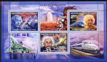 Guinea - Conakry 2006 Albert Einstein perf sheetlet containing 3 values unmounted mint Yv 2685-87