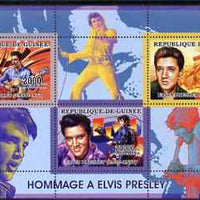 Guinea - Conakry 2006 Elvis Presley perf sheetlet containing 3 values unmounted mint Yv 2688-90
