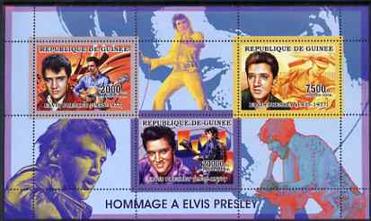 Guinea - Conakry 2006 Elvis Presley perf sheetlet containing 3 values unmounted mint Yv 2688-90